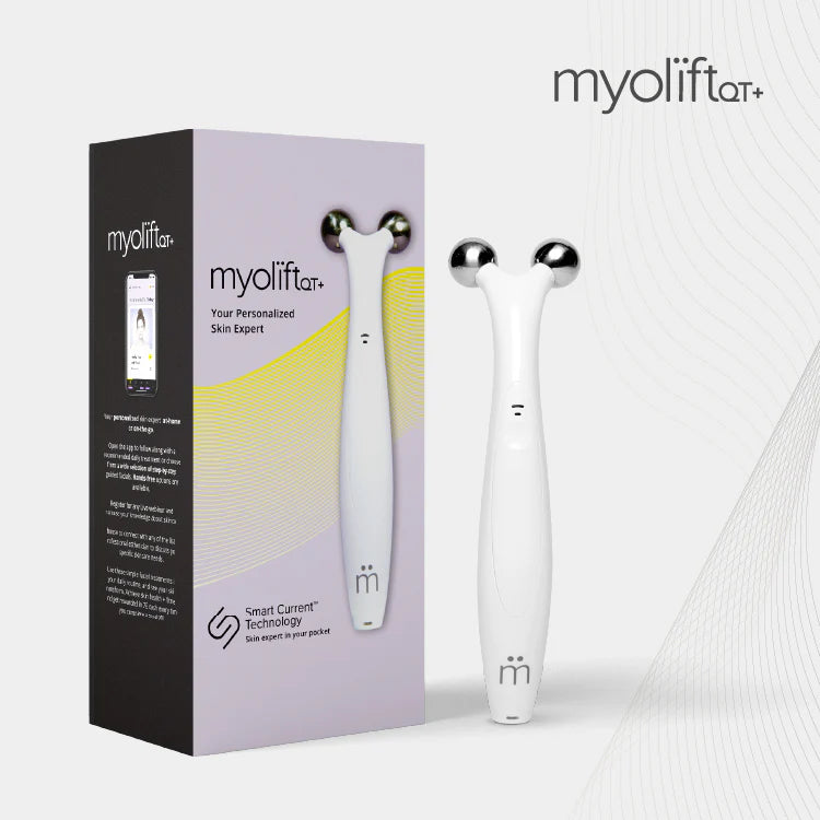 Myoliftar+ device and packaging on a white background